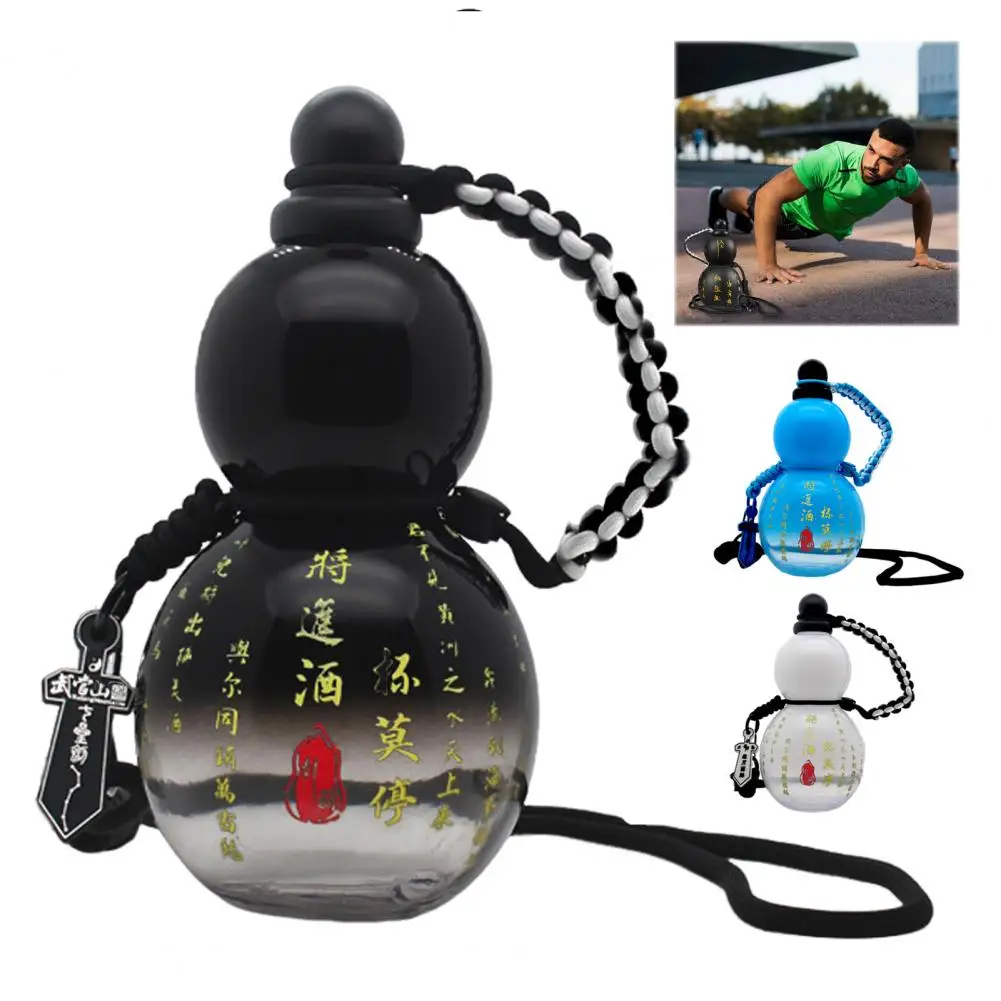 

800ML Gourd Water Bottle with Strap Waist Rope Cup Brush DIY Sticker Tritan Chinese Style Monkey King Wukong Drinking Bottle