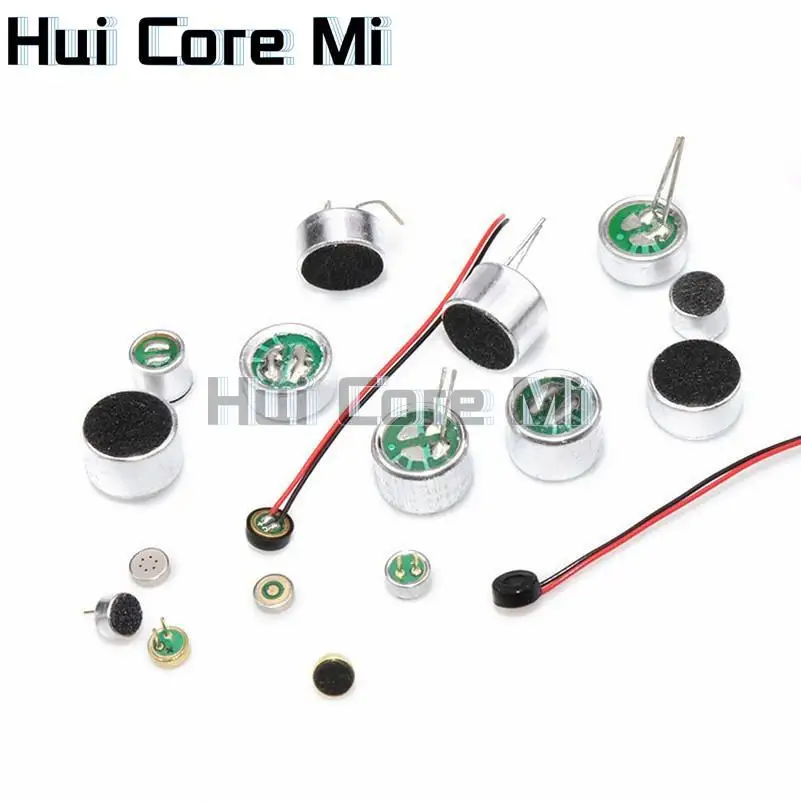 10PCS/LOT Microphone 9x7mm 9767 6x5mm 6050 6x2.2mm 6022 4.5x2.2mm 4522 4x1.5mm 4015 Electret Microphone with 2 pin pick-up