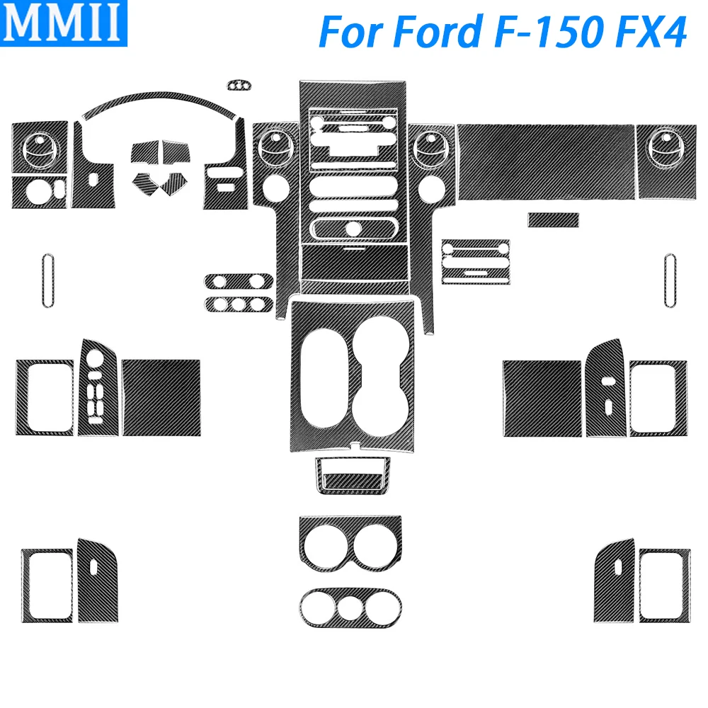 

For Ford F-150 FX4 2004 2005 2006 2007 2008 Carbon Fiber Gear Shift Air Outlet Panel Trim Set Car Interior Accessories Sticker