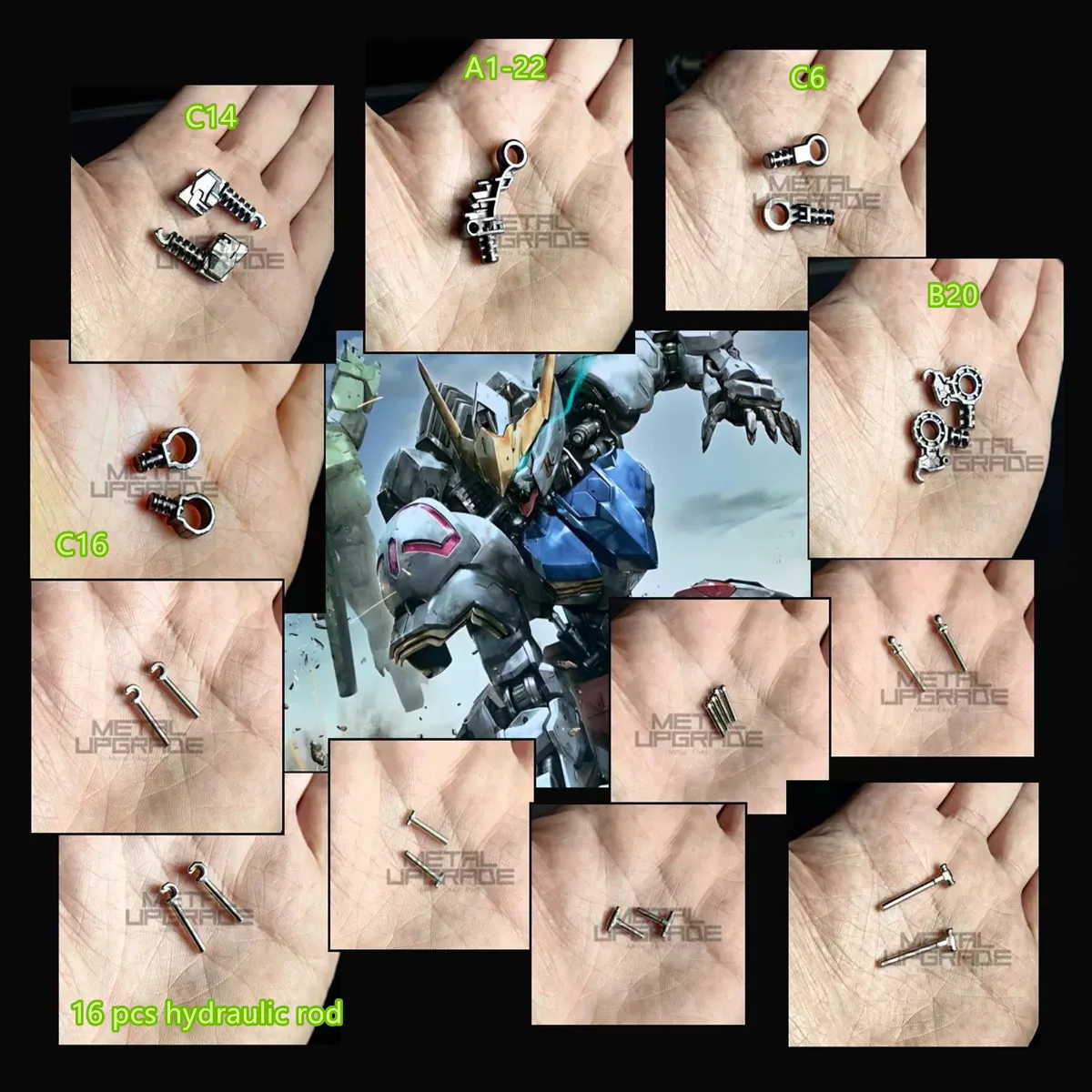 AE reinforced metal modified replace part 25 pieces set for MG 1/100 Barbatos model DA088