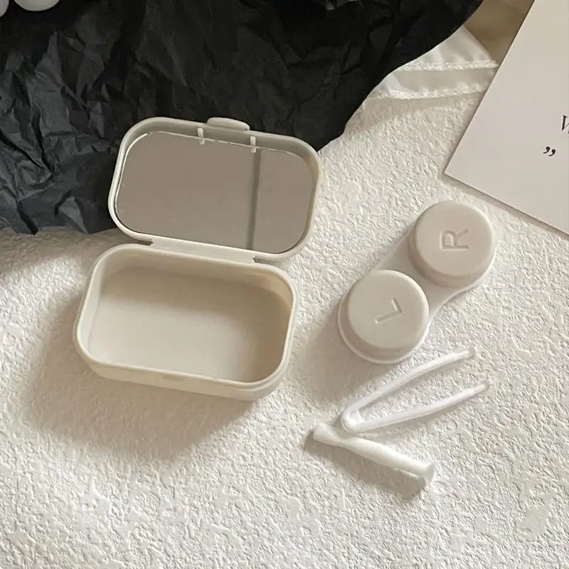 Kontaktlinsenbehälter mit Schnellöffnungsdesign, auslaufsicher, transparent, tragbar für den täglichen Gebrauch, Reisen, Arbeit, Aufbewahrungsbox – Detail 13