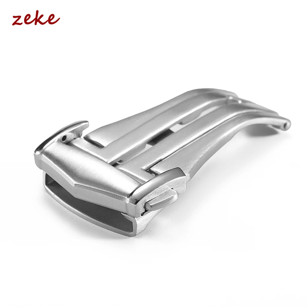 Polished Matte Folding Watch Buckle for Omega Stainless Steel Deployment Clasps 18mm 20mm for Omega Seamaster Watchband Button image 4