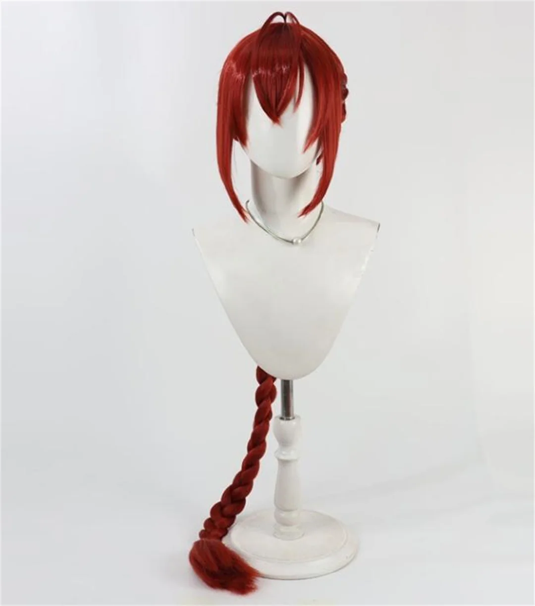 Cosplay Twisted Wonderland Riddle Rosehearts Wig Anime party wine red long braid heat-resistant synthetic wig