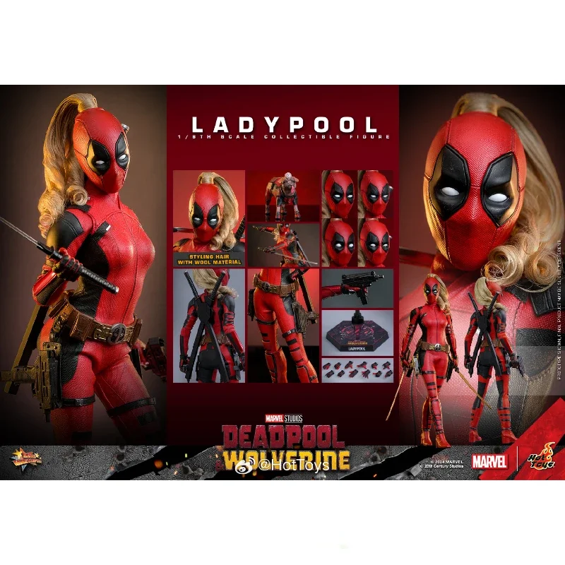 In Stock Hottoys MMS747 Ladypool Deadpool and Wolverine Animation Action Figure Toy Gift Model Collection Hobby