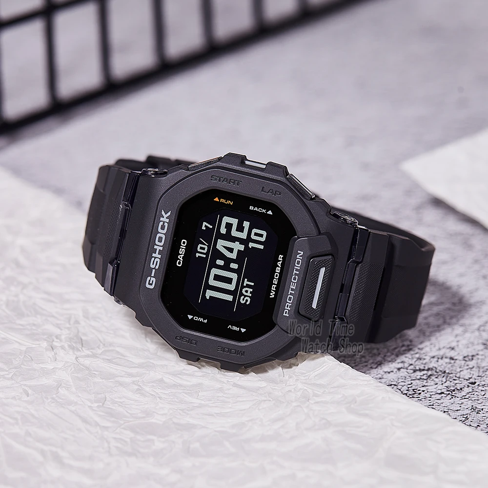 カシオ G-SHOCK 腕時計男性用 Bluetooth ランニングキューブ大画面スクエアリロイ Hombre Relogios masculino