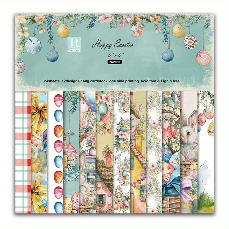 24pcs Junk Journaling Ambachtelijke Papieren Bloem Scrapbook Papier Pad 6x6inch Diverse Patroon Decoupage Cardstock Enkelzijdig Vintage