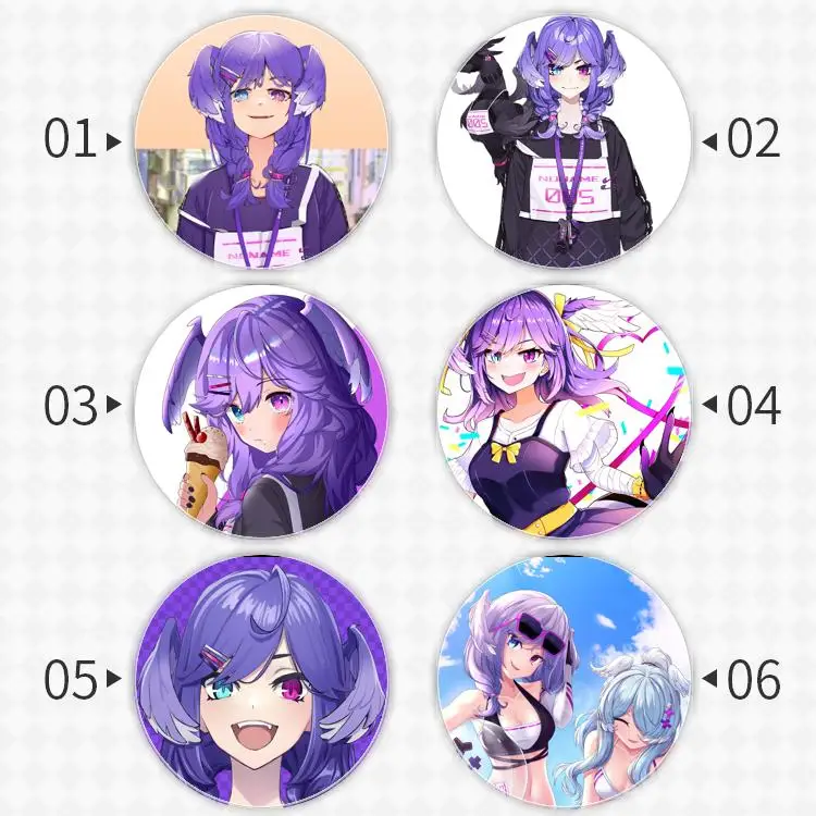 Selen Tatsuki Badge Brooch Vtuber Virtual YouTuber anchor Peripherals Pin Lapel Peripheral Hat Anime Peripheral Trinket Creative