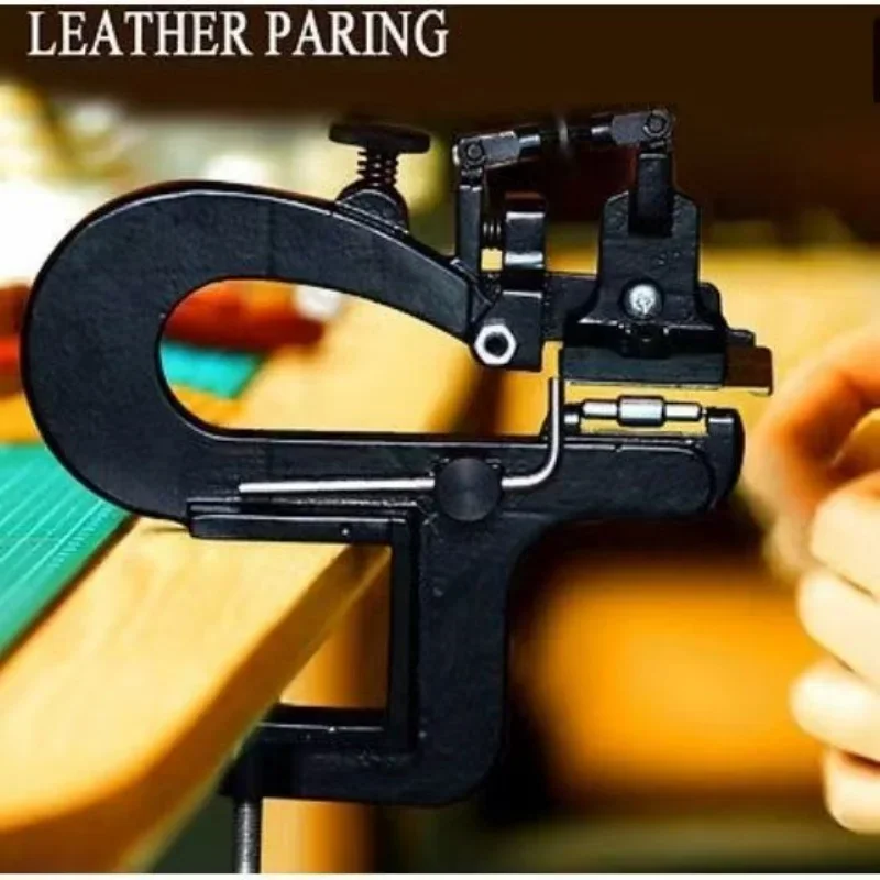 Manual Leather Peeler Machine Leathercraft Edging Cutting Splitter Machine Vegetable Tanned Leathers Paring Device with15 Blades