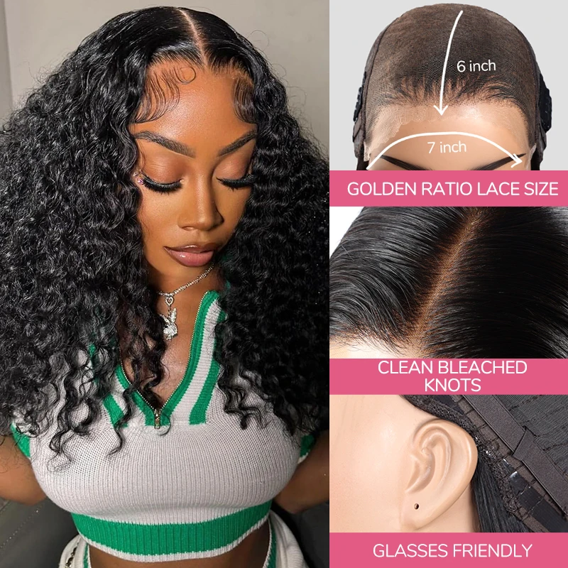 

Ready To Wear 7x6 HD Glueless Wig Burmese Curly Lace Closure Wigs Brazilian Hair Easy Go Wig Natural And Comfortable Glueless