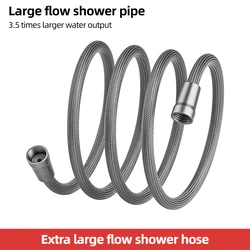 PVC Handheld Shower Head Hose Flexible Stainless Steel Plumbing Hose Shower Head Tube 1.5m Bath Accessories