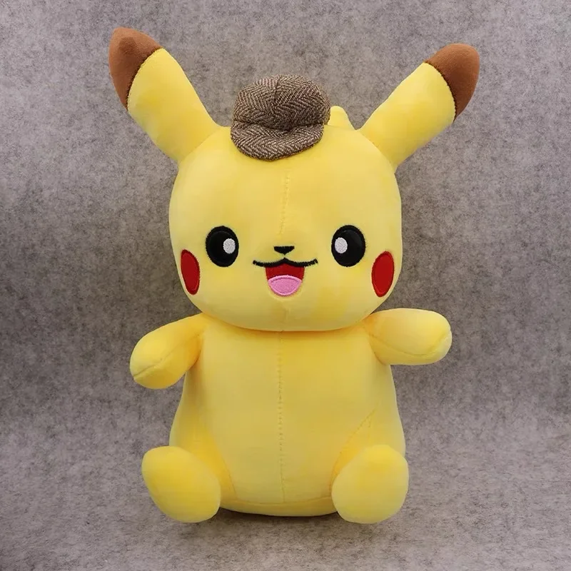 Pokemon Pikachu juguetes de peluche Pokémon Anime Plushie muñecas 30/50cm lindo almohada de peluche Detective Pikachu regalo de Navidad para niños