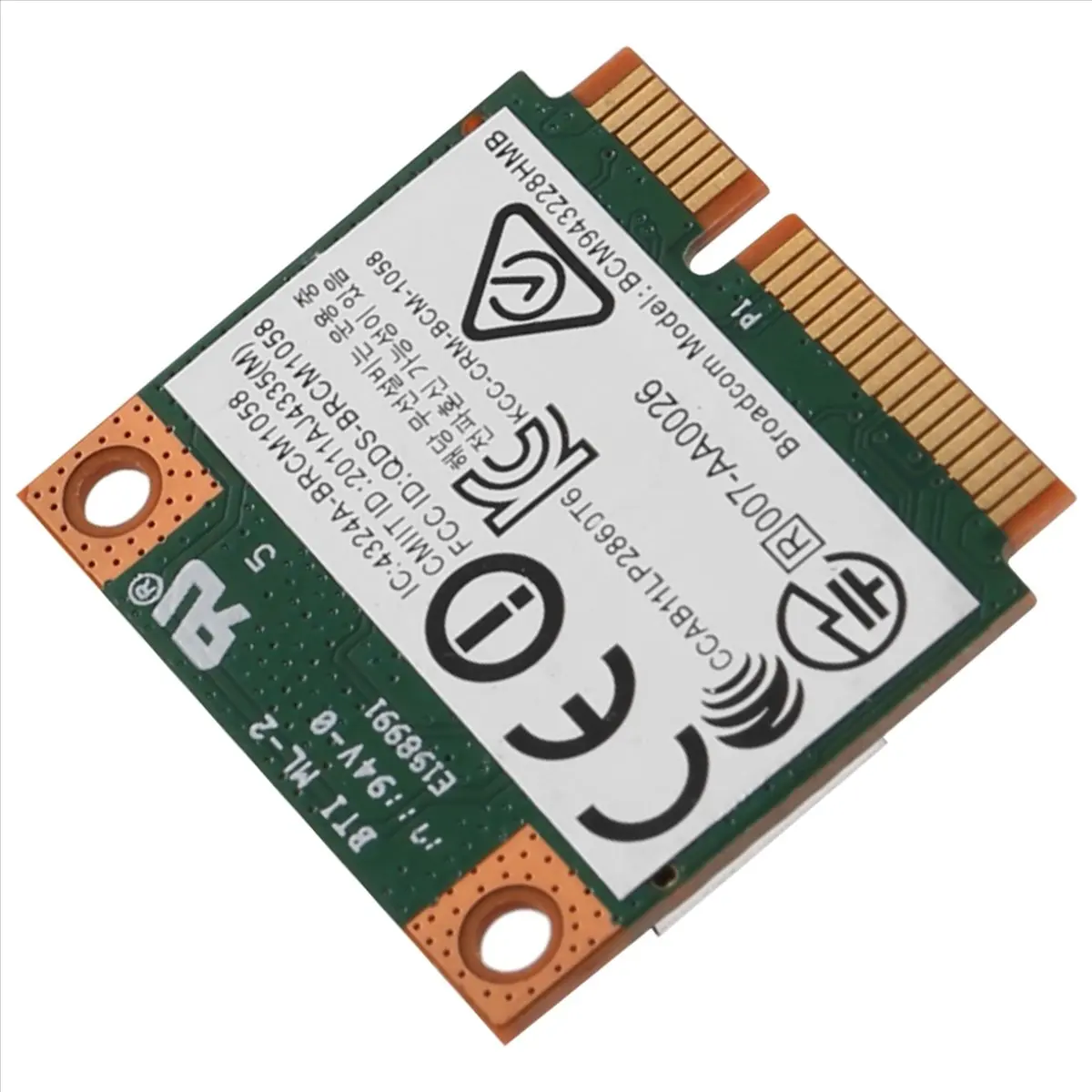 【Chassis motherboard network card】 Dual Band 2.4+5G 300M 802.11A/B/G Wifi Bluetooth 4.0 Wireless Half Mini Pci-E Card For Bcm943