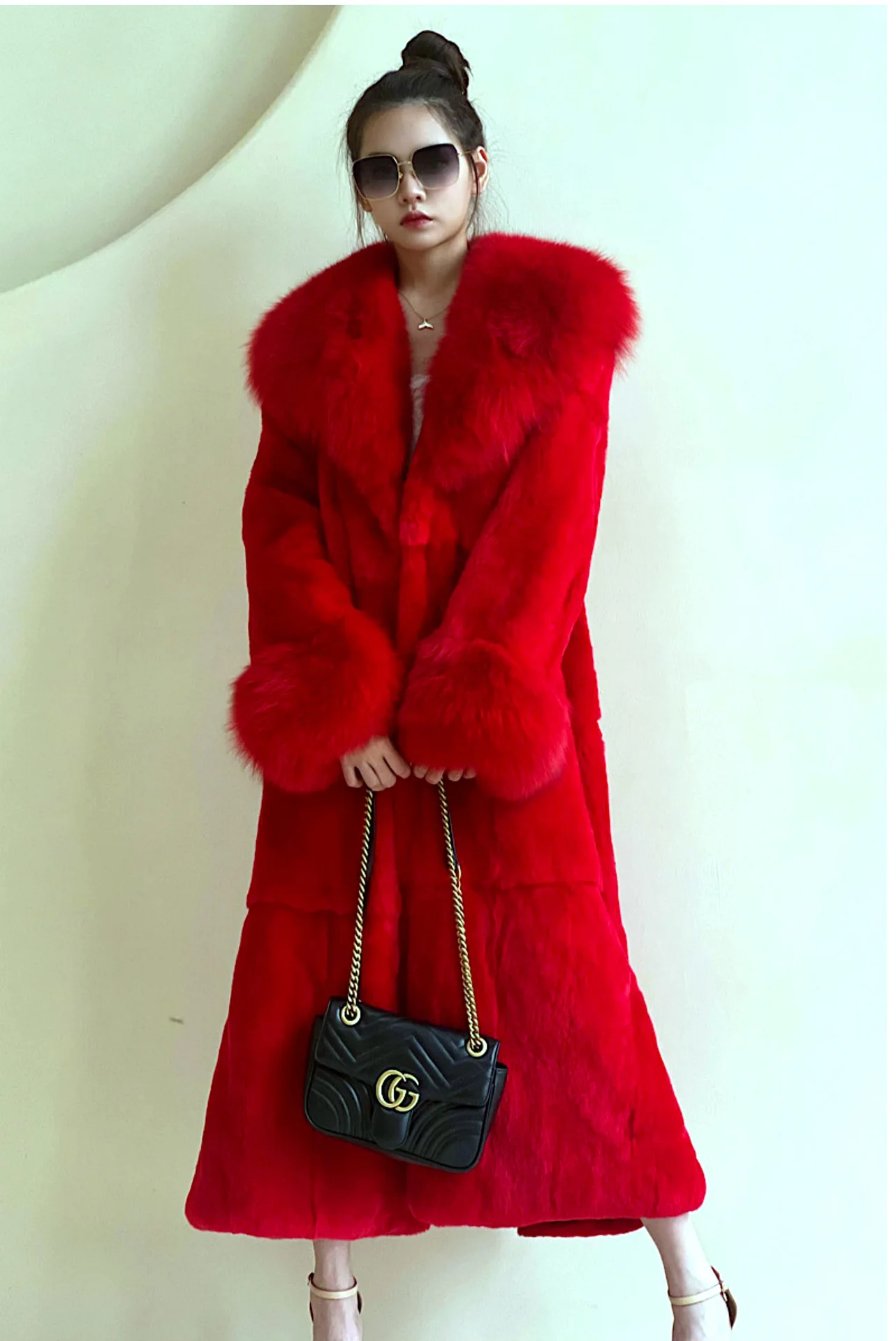 Women's Parker Winter Fur Warm Large Size Solid Color Fur & Faux Fur Women New Casual Long Sleeve Temperament Women Fur Coat Y72