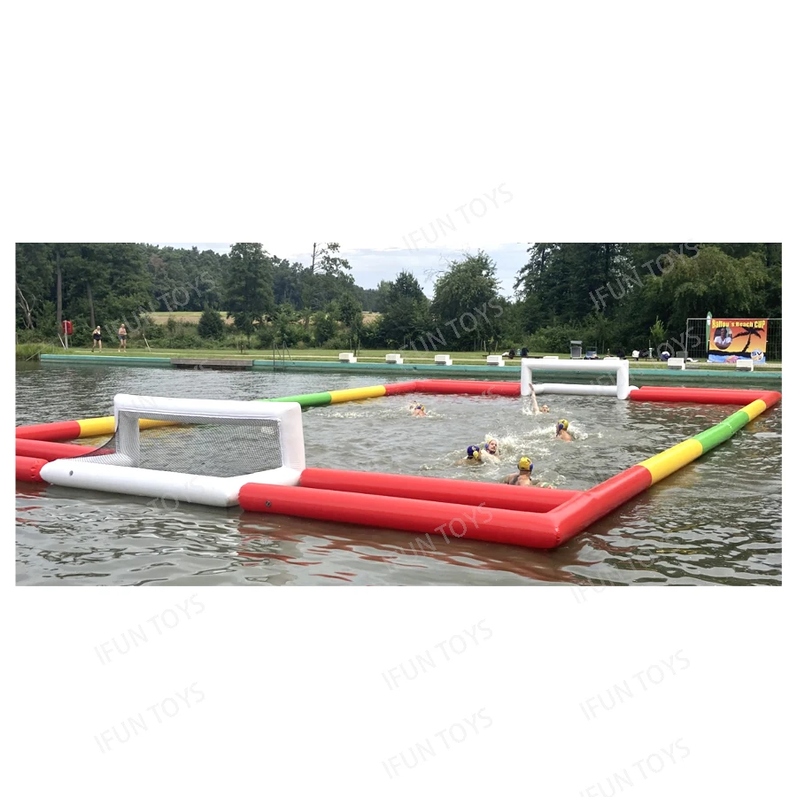 Custom Size Big Beach Water Polo Sport Game Floating Inflatable Water Polo Fieldpromote sales