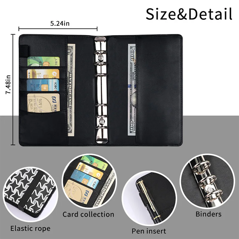 A6 Planner Notebook Agenda Budget Workbook French Budget Envelope Binder Binder Pockets For Money Budget Saving Bill Organizer