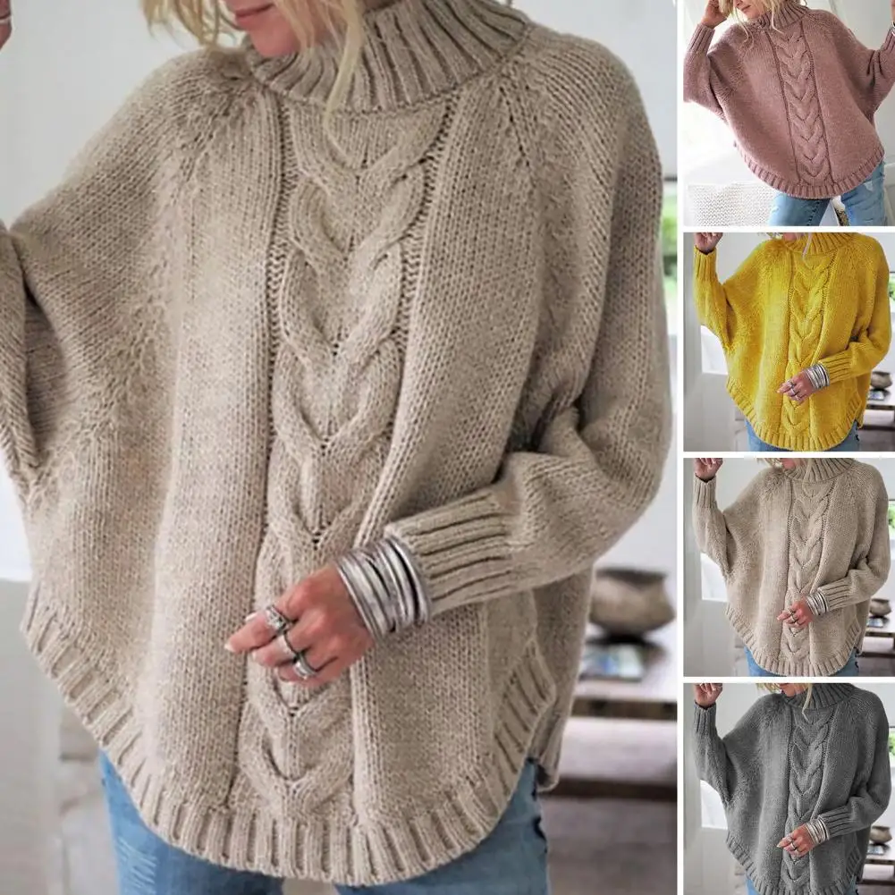 Pullover Sweater Popular Stretchy Women Sweater Women Pullover Solid Simple Knitted Sweater Daily Clothing