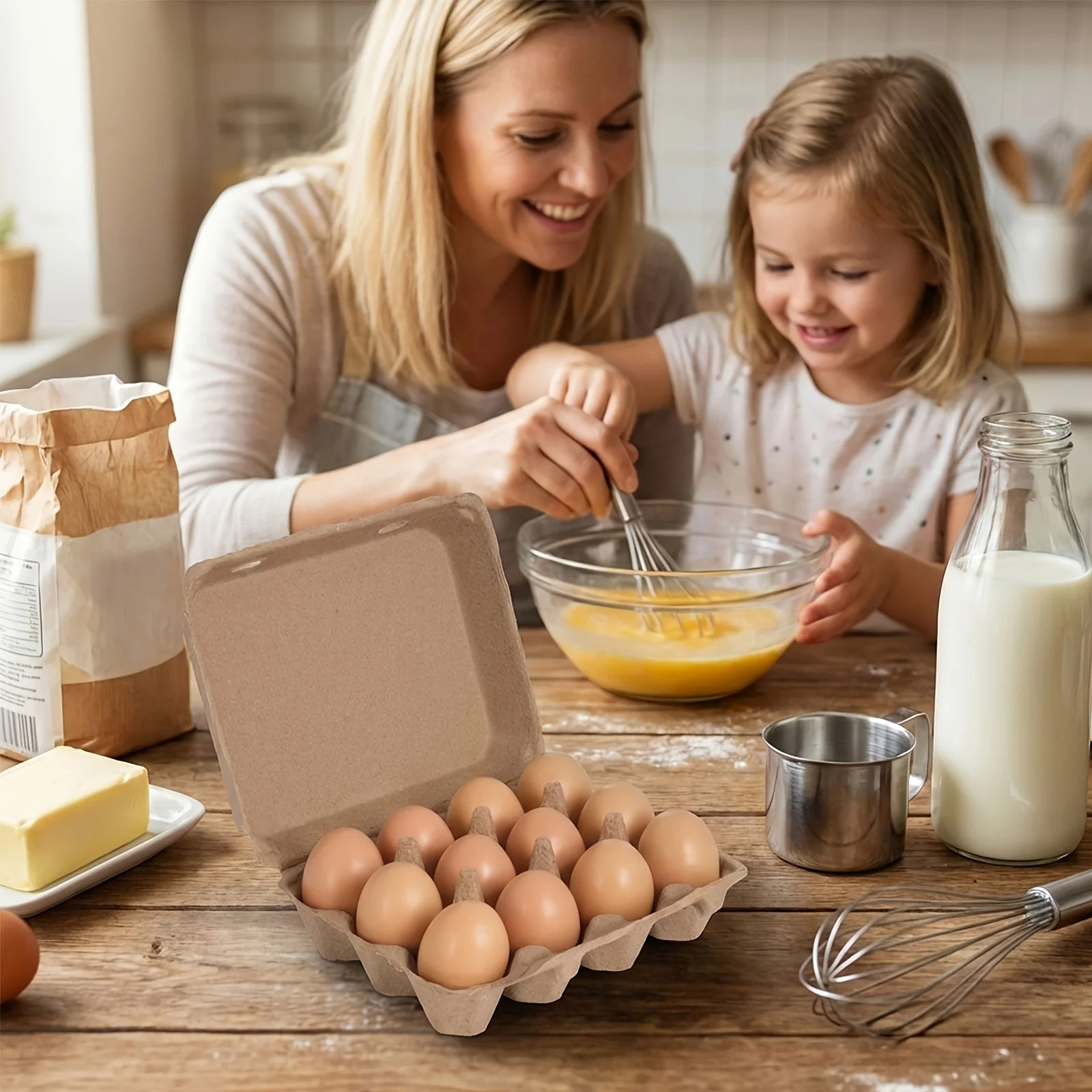 

30pcs(3*4) Pulp Egg Carton, Suitable for KITCHEN ORGANIZATION And Eggs Storage