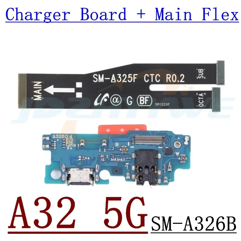 USB Fast Charging Charger Board For Samsung Galaxy A33 A53 A73 A54 A34 A24 A22 A32 A42 A52 A72 5G Main Motherboard Flex Cable