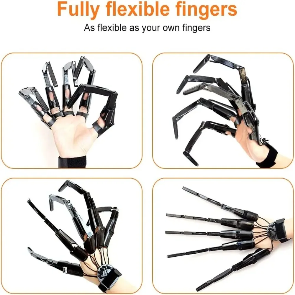 Fake Fingers Halloween Articulated Finger Skeleton Hands Hand Model Ghost Claw Props Cosplay Gear Wearable Long Fingers