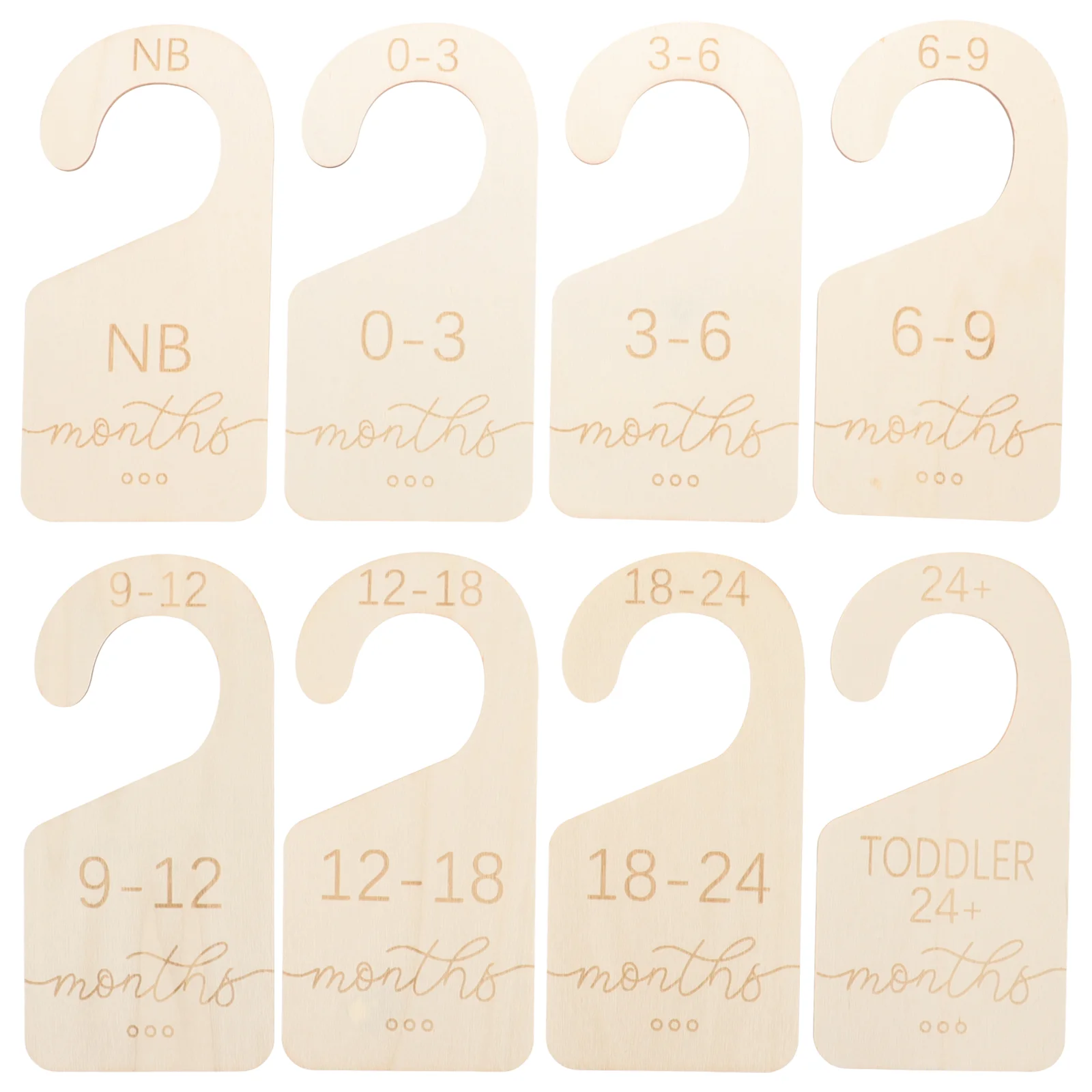 

8 Pcs Drawer Dividers for Clothes Age Group Hanging Rack Baby Closet Organizer Nursery