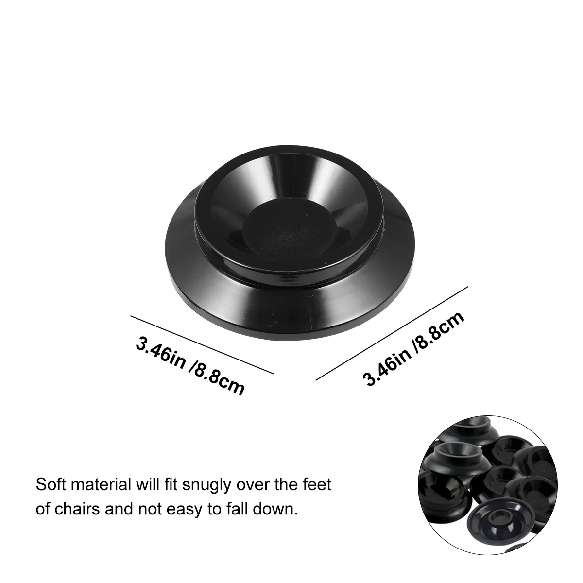 8 قطعة المضادة للانزلاق كرسي البيانو منصات القدم 1.6 بوصة يناسب جميع أرجل طاولة الكرسي حماية الأرضيات خدش الحد من الضوضاء الأثاث الساق