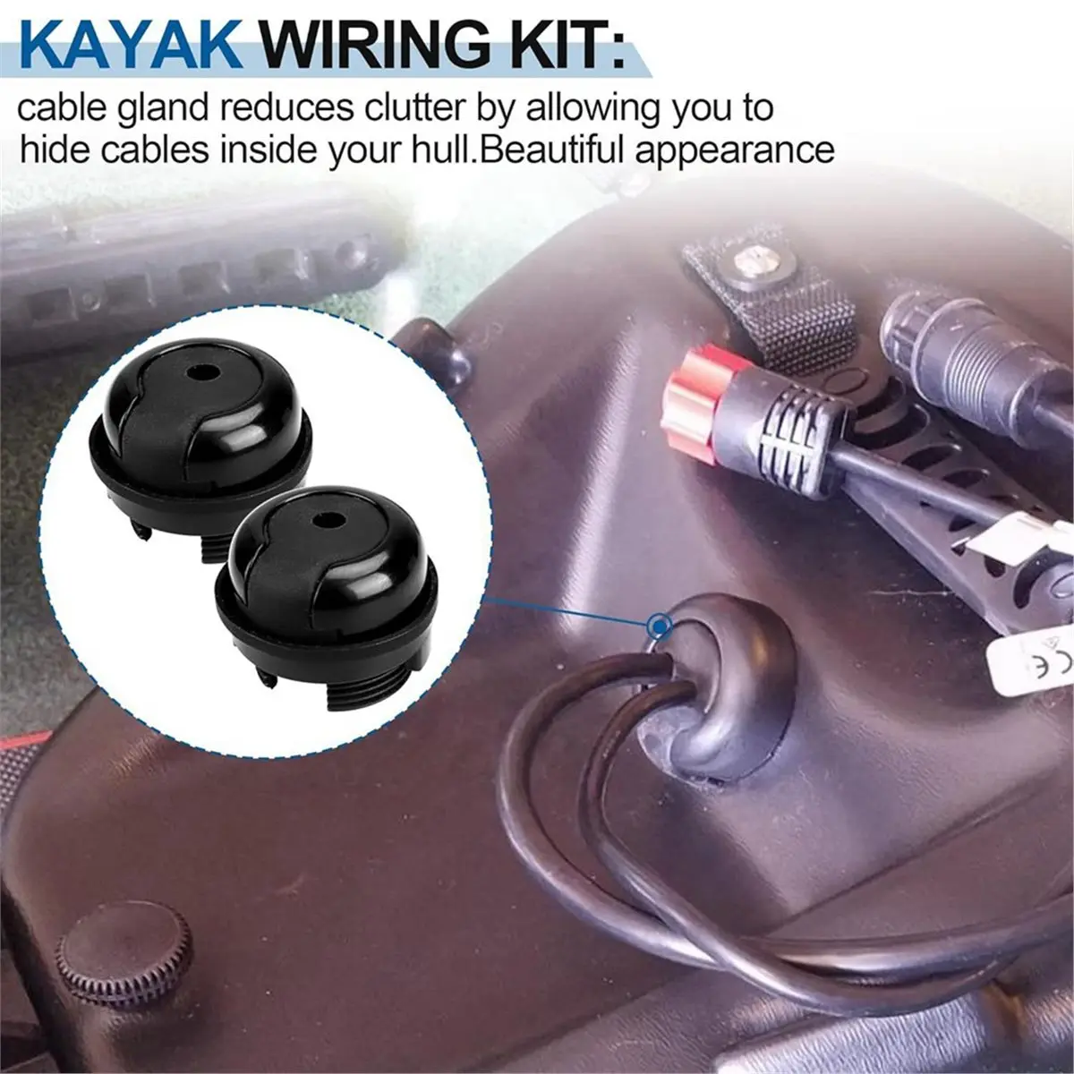 

Kayaks Through Hull Wiring Kits, Replacement Kayak Thru Hull Wiring Plugs for Wilderness Systems Fishing Kayak