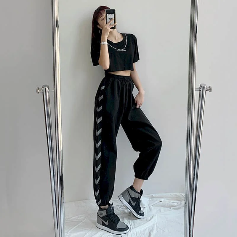 Harajuku Pants Casual Women's Pants Lace-up Baggy Pants Korean Fashion Leggings Y2k Pants Loose Sporty Sweatpants Women Clothing