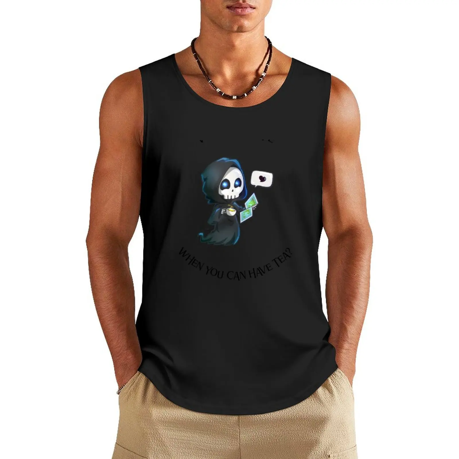 The Character of Death from Radley's Home Tank Top bodybuilding T-shirt for fitness gym clothes men fashion 2024 man