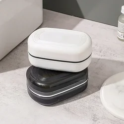 Double Layer Design Outdoor School Soap Box Dish Holder Travel White Bathroom Container Black PP Material Reusable