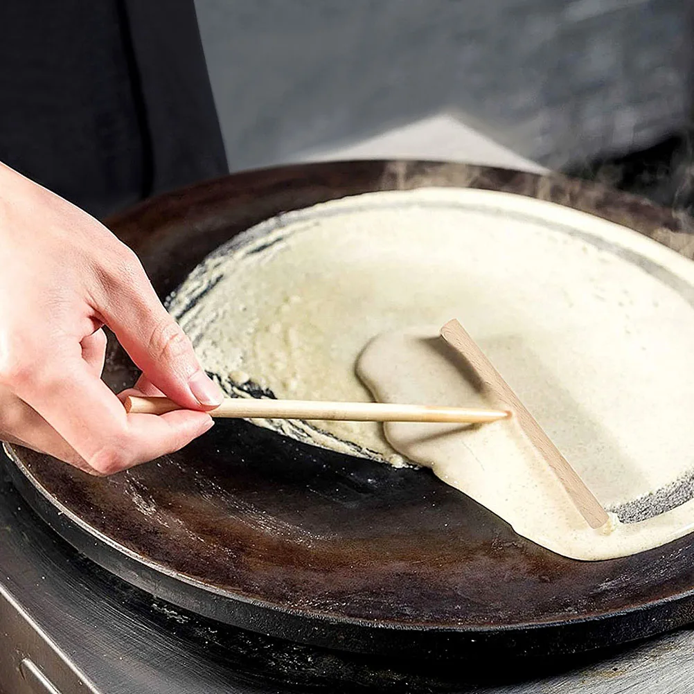 

Pancake Crepe Rake Spatula Wooden Cooking Utensils Non Stick Frying Kitchen Supply Bakeware Electric Tool Ergonomic Design Easy