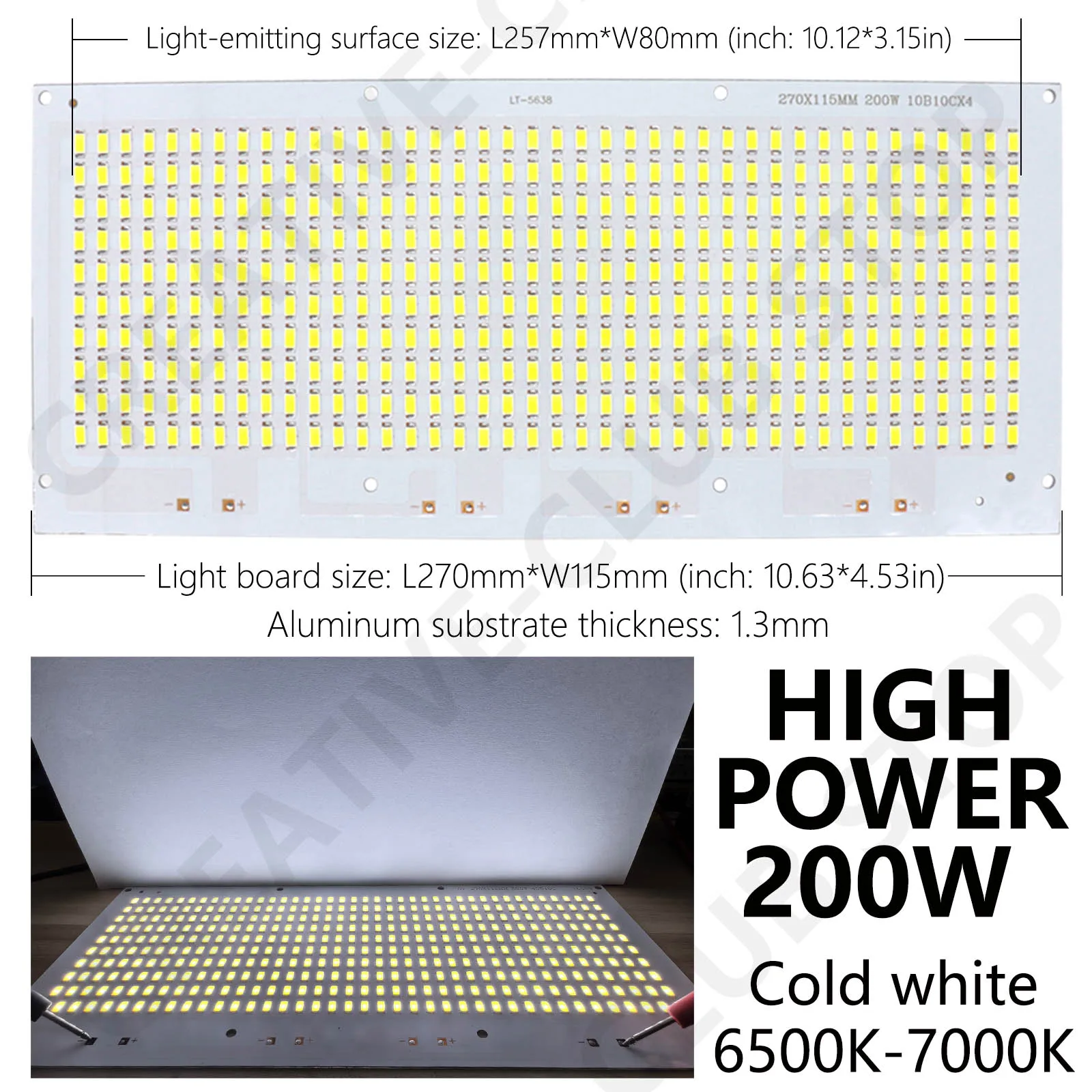 LED Lamp Chips 50W 100W 200W SMD Bulb High Lumen 5730 17*34mil Lamp Beads DC30-33V For Flood Light Street Lamp Outdoor Lighting