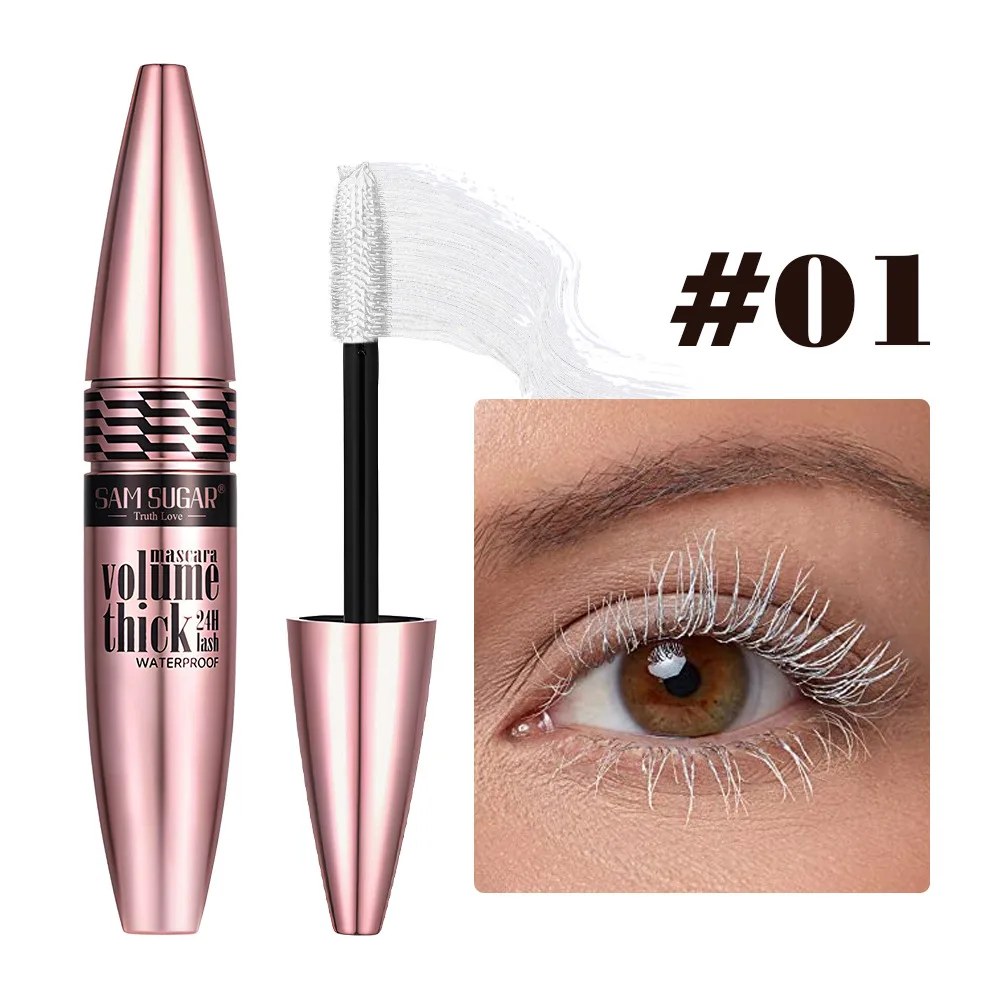 4 color waterproof, long-lasting, non-smudging mascara with long-lasting hold and non-clumping, thick, curling mascara
