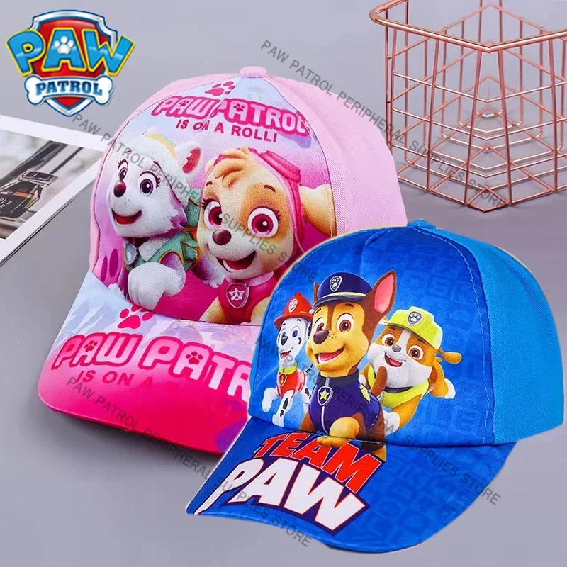 

Paw Patrol Cartoon Baseball Caps Anime Figures Marshall Chase Zuma Skye Everest Anime Figures Kids Adjustable Baseball Caps Gift