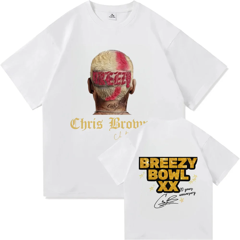 Chris Brown shirt female Colorful Pop Culture Digital Gothic top tees Punk 2000s Pop Culture Psychedelic hip hop aesthetic