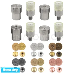 10sets/lot 14-18mm Rivets Magnetic Buttons Fasten Leather Craft Mould Fastener Snaps Installation Punch Tool Mould Accessories