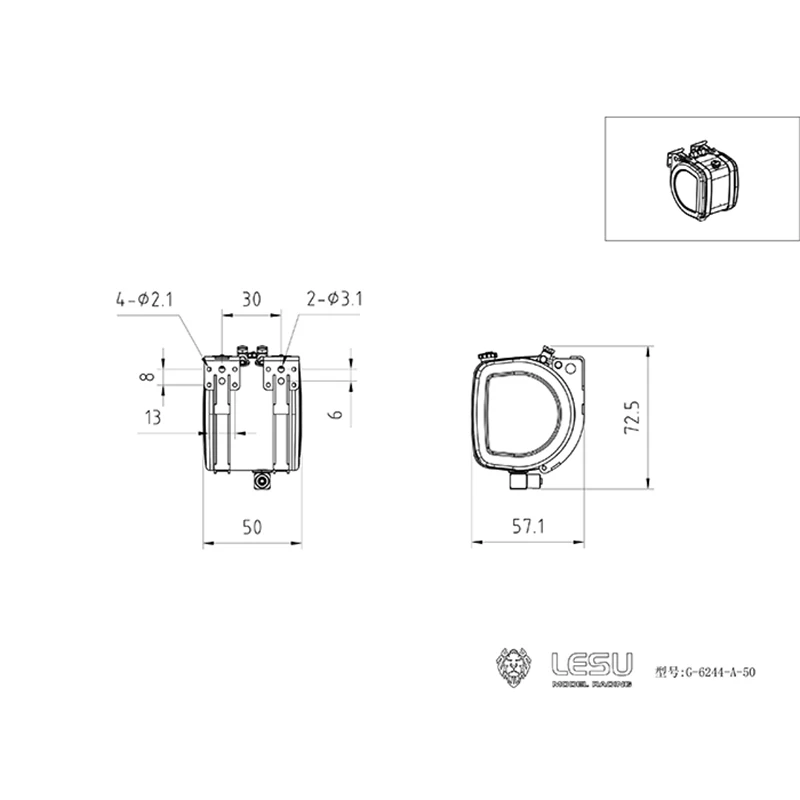 ถังน้ำมันไฮดรอลิกโลหะ lesu 50มม. สำหรับรถไถแบบ DIY ของ Scania MAN Benz ขนาด14 Tamiya RC