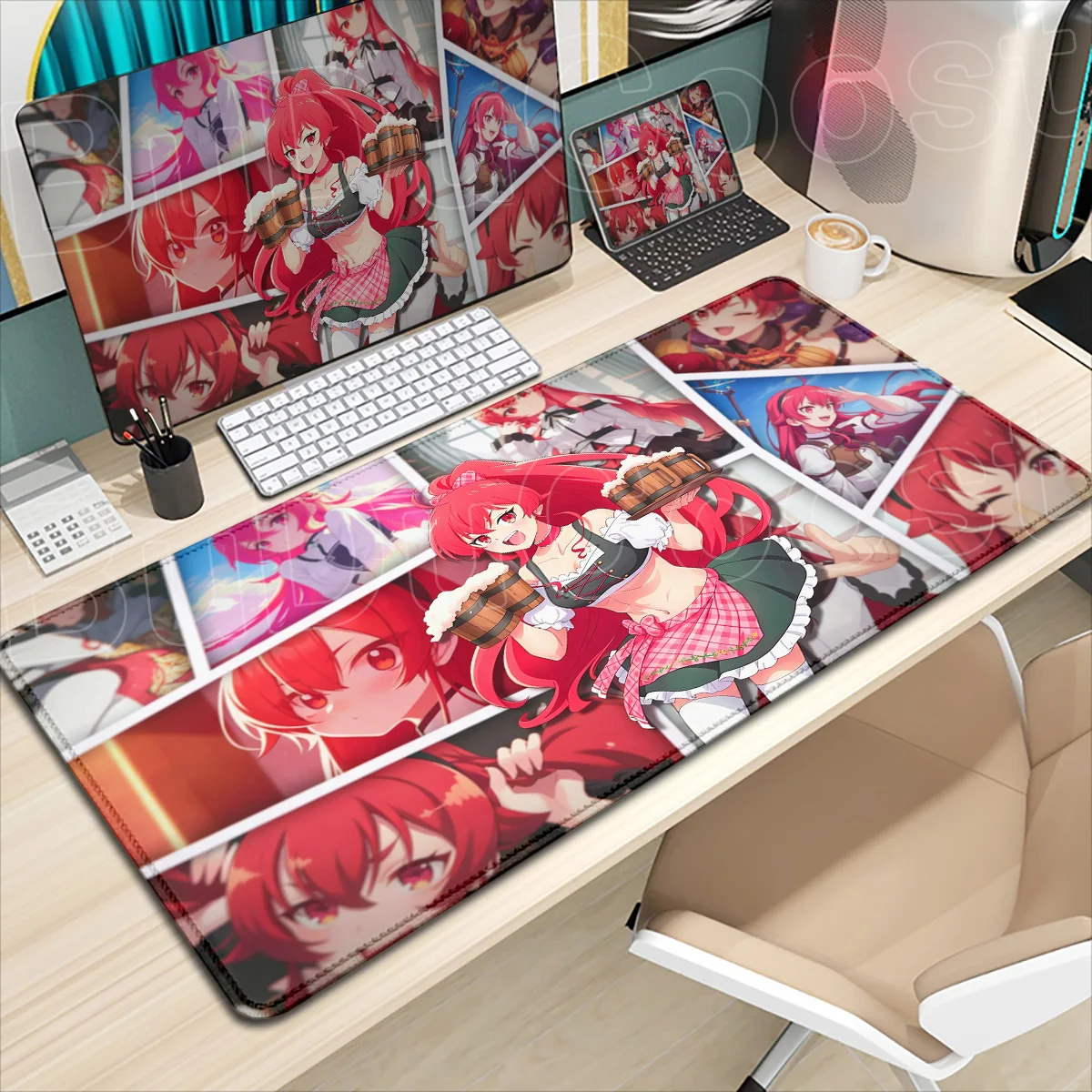 

XXL Non-slip Laptop Keyboard Mat Hot Mushoku Tensei Jobless Reincarnation Anime Mouse Pad Kawaii Girl Eris Boreas Greyrat Carpet
