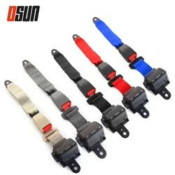 Cinturón de seguridad de 2 puntos para coche y autobús, cinturón de regazo retráctil, Universal, ajustable, rojo, negro, Beige, gris, azul