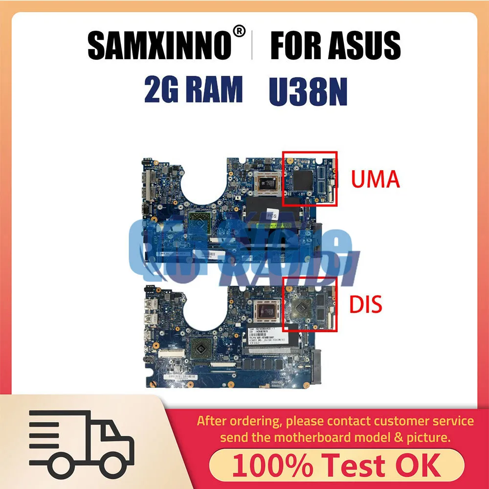 

Laptop Motherboard For Asus U38 U38N U38N U38DT Ultrathin Notebook Mainboard With A8-4555M CPU 2GB-RAM Systemboard