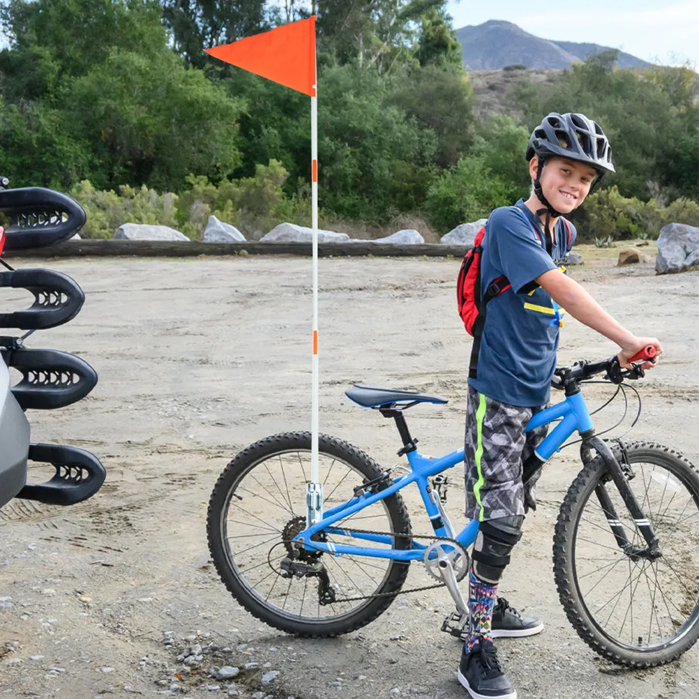 

2 шт. Водонепроницаемые сигнальные флаги из ПВХ для детских велосипедов, высоковидимые, ветрозащитные, легкие, портативные флаги для детских велосипедов