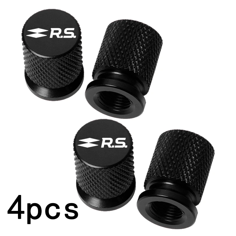 Car Wheel Tire Valve Caps Tyre Stem Covers Airdust Waterproof For Renault RS Clio Scenic Logan Megane Koleos Sandero Safrane