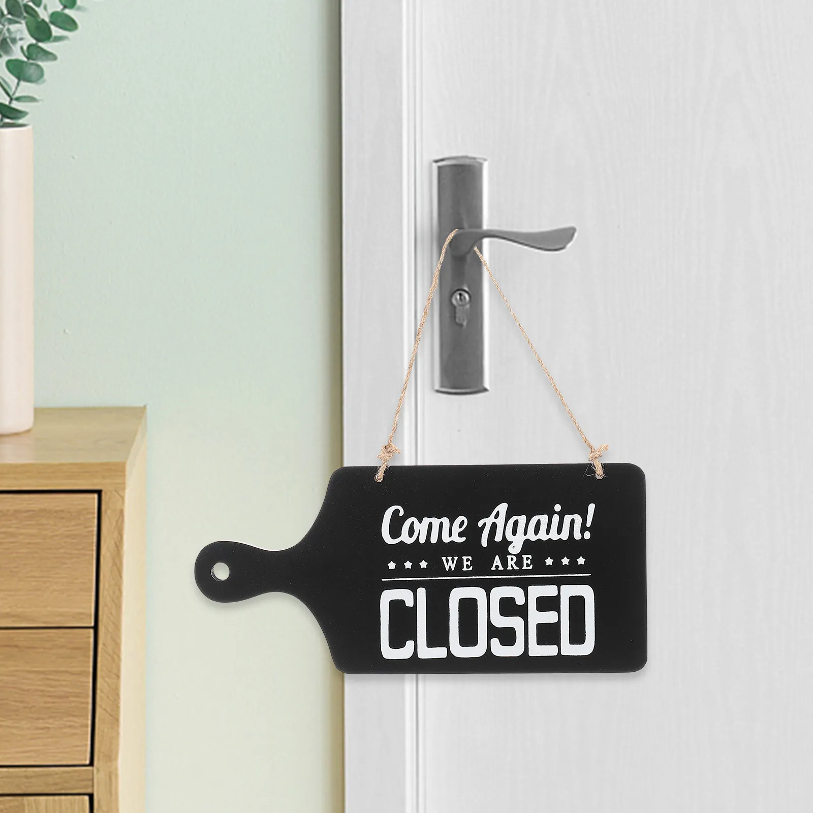 Double Sided Retro Open Closed Sign Exquisite Craftsmanship Wooden Door Plate for Shop Display Multi Function Store Supply