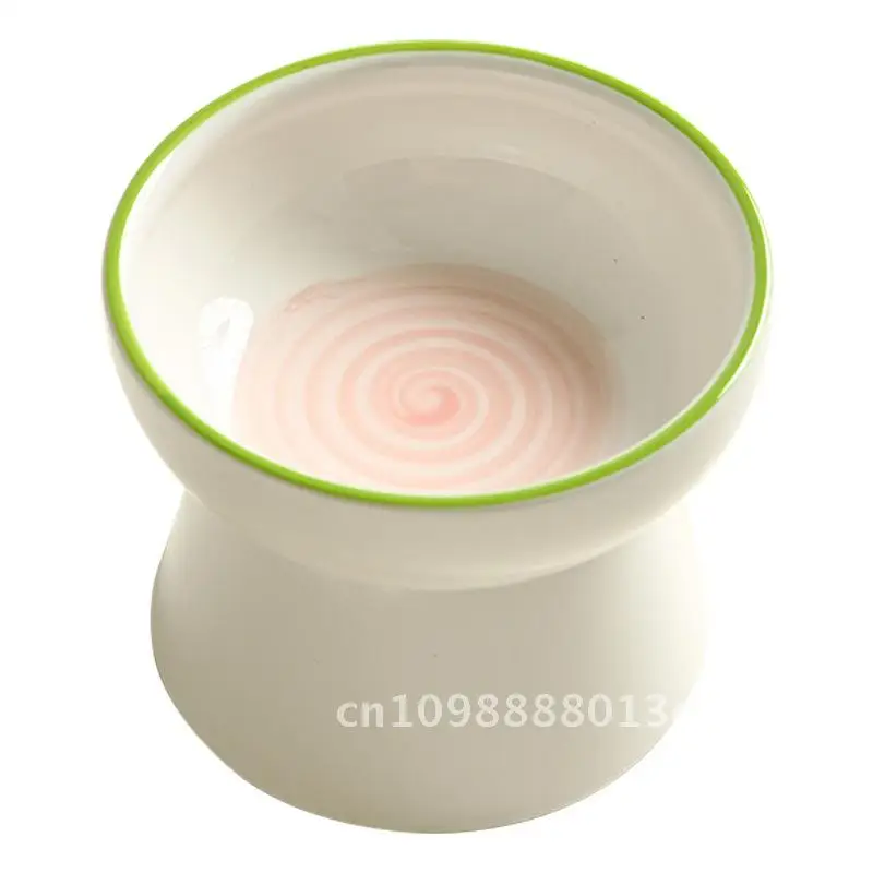 

Cat Bowl Ceramic Bowl Dog Food Basin Protection Cervical Spine Water Bowl Anti-black Chin Anti-knock Pet Supplies