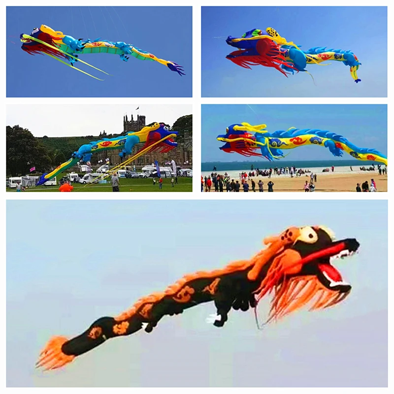 

free shipping 15m dragon kite flying for adults kites professional wind kite pendant soft kites traditional kite giant kites