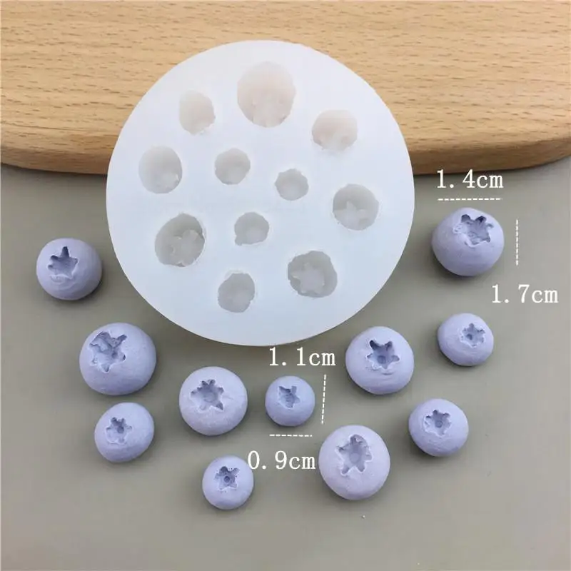 3D Blueberry Raspberry Candle Mold Simulation Fruit Fondant Silicone Mould DIY Chocolate Cookie Baking Mold Cake Decorating Tool