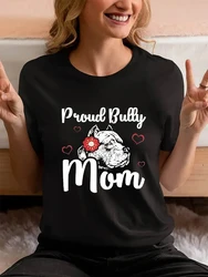 Bully Mom American Bully Pitbull Dog Owner T-Shirt Dad Mom T-shirts Graphic T Shirts Graphic Tees Summer Tops T Shirts Teen