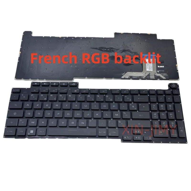 

Французская раскладка клавиатуры с RGB-подсветкой, черная, для ноутбуков Asus ROG Strix SCAR G733 G733ZM G733ZW G733ZX G733ZS