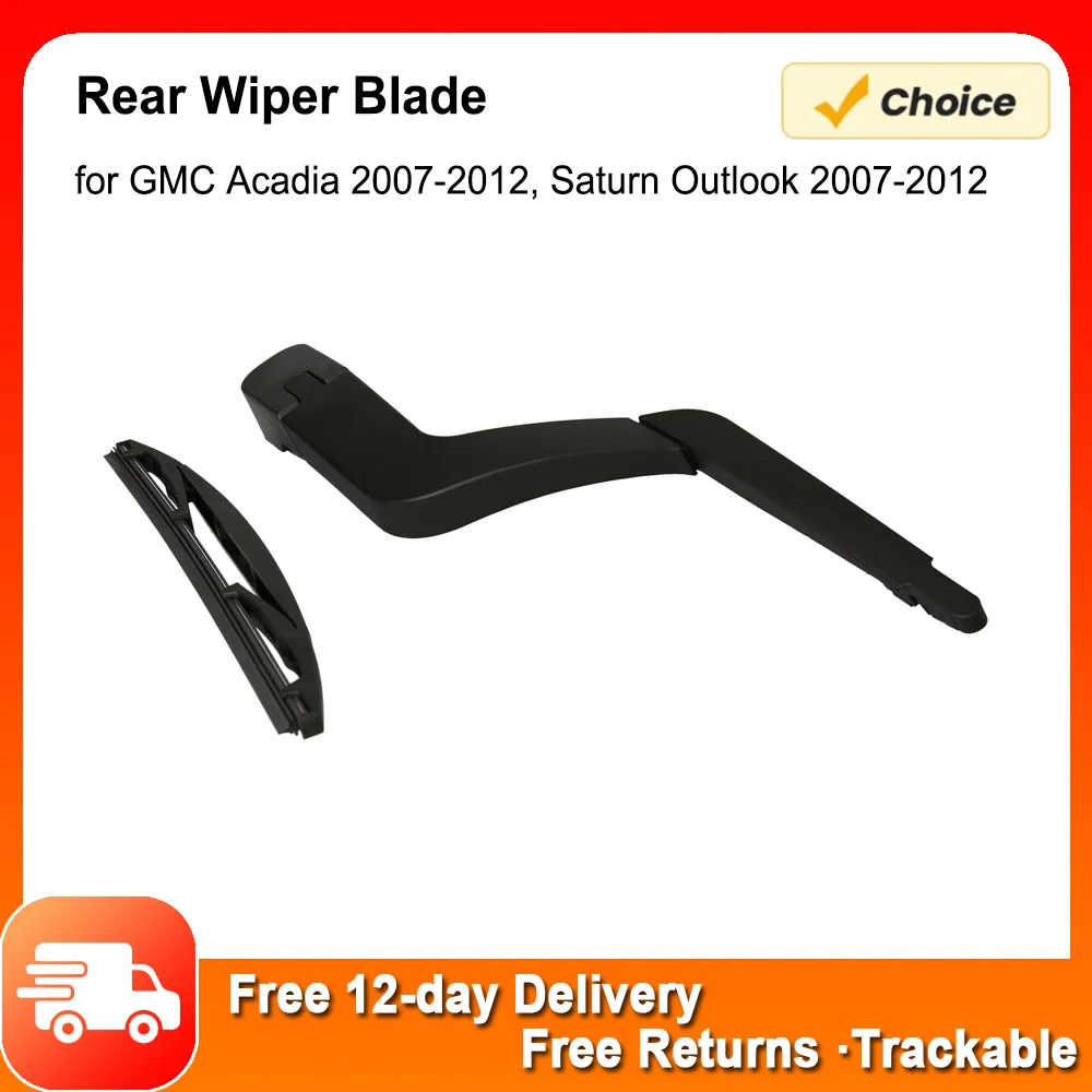 Car Rear Window Windscreen Wiper Arm & Blade Set Replacement for GMC Acadia 2007-2012 Saturn Outlook 2007-2012