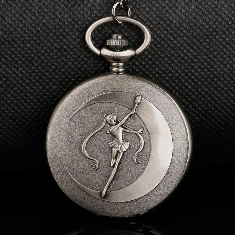 ファッションヴィンテージクォーツ懐中時計キッズペンダントネックレスギフトシンプルなデザインメンズレディース腕時計チェーン付き