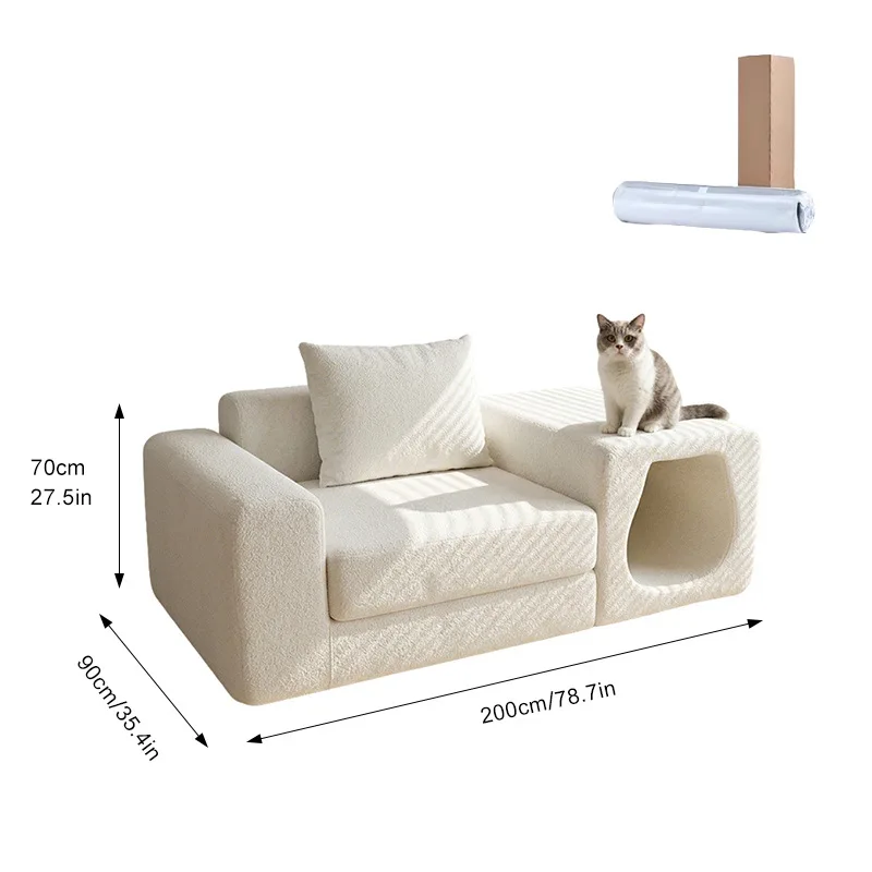 Body sofa cat family fabric sofa 32D compression sponge roll bag sofa
